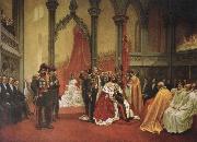 kung oscar ii s kroning i trondbeims domkyrka den 18 juli 1873 unknow artist
